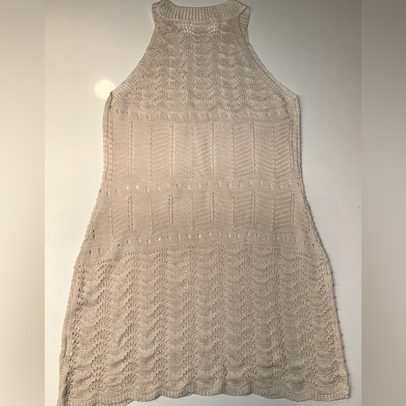 New Women's Solid Color Sleeveless Casual Holiday Hollow Out Embroidery dress - Picture 8 of 8